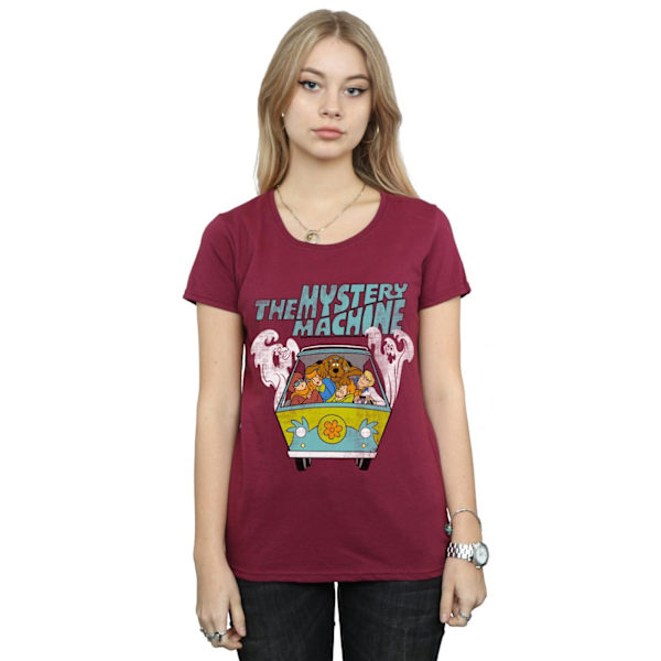 Scooby Doo Dam/Kvinnor Mystery Machine Bomull T-shirt XXL Bur Burgundy XXL