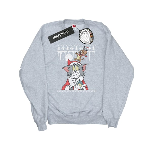 Tom And Jerry Herr Jul Fair Isle Sweatshirt M Sports Grey Sports Grey M