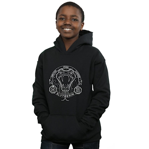 Harry Potter Pojkar Slytherin Seal Hoodie 12-13 År Svart Black 12-13 Years