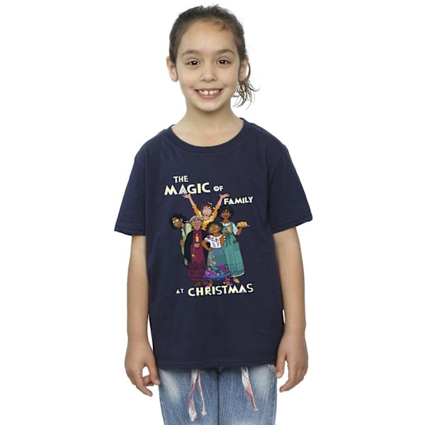 Disney Girls Encanto Magic Of Family Bomull T-shirt 7-8 år N Navy Blue 7-8 Years