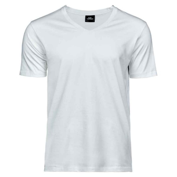 Tee Jays Herr Lyxig V-ringad T-shirt L Vit White L