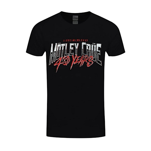 Motley Crue Unisex Vuxen 40 År T-Shirt L Svart Black L