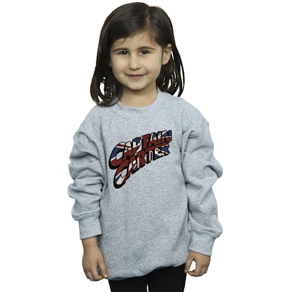 Marvel Girls What If Captain Carter Sweatshirt 12-13 år Spor Sports Grey 12-13 Years