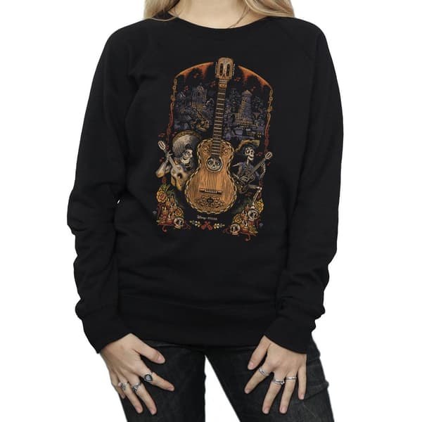 Disney Dam/Dam Coco Gitarr Poster Tröja S Svart Black S