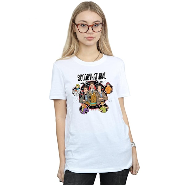 Scoobynatural Dam/Damer Karaktärer Stjärna Bomull Boyfriend T- White 3XL