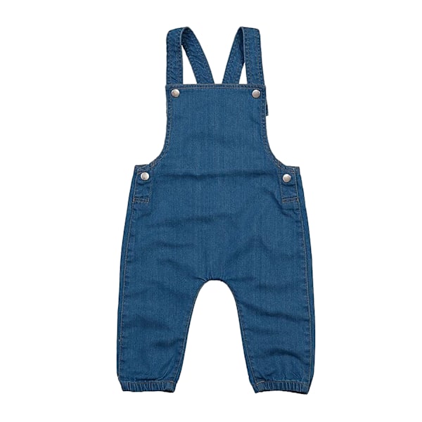 Babybugz Baby Rocks Denim Dungarees 18-24 Månader Denim Blå Denim Blue 18-24 Months