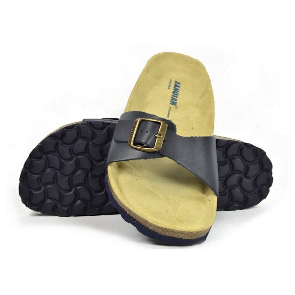 Sanosan Dam/Dam Malaga Sano Sandaler 4 UK Marinblå/Brun Navy/Brown 4 UK