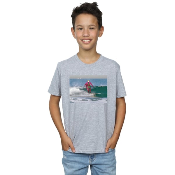 DC Comics Boys Batman TV-serie Joker Surfing T-shirt 7-8 år Sports Grey 7-8 Years