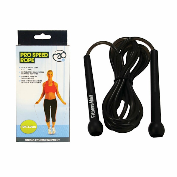 Fitness Mad Speed Rope 10ft Svart Black 10ft