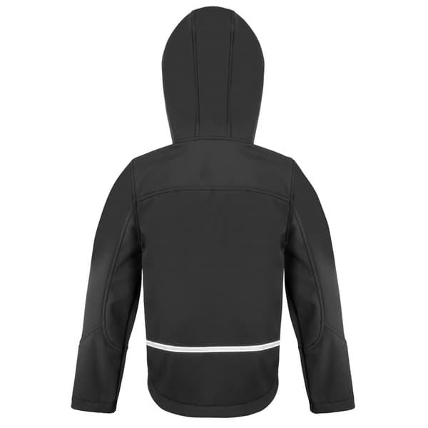 Result Core Barn/Kids TX Performance Hooded Soft Shell Jacka Black/Seal Grey 11-12 Years