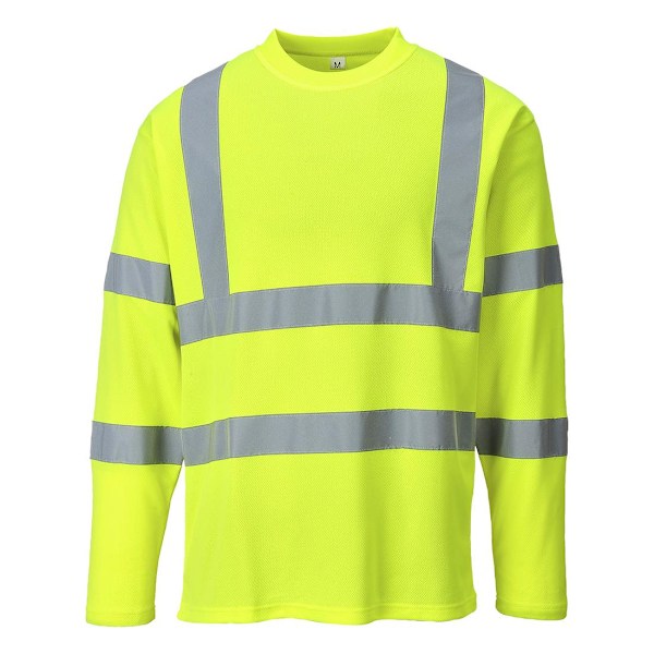 Portwest Herr S278 Hi-Vis Långärmad T-shirt 3XL Gul Yellow 3XL