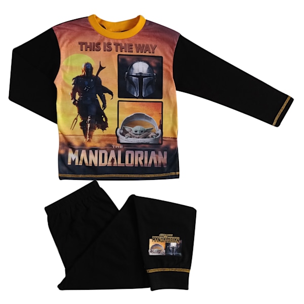 Star Wars: The Mandalorian Boys This Is The Way Lång Pyjamas Set Black 5-6 Years