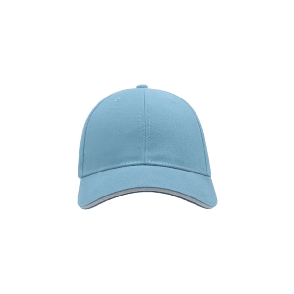 Atlantis Liberty Sandwich Heavy Brush Cotton 6 Panel Cap One Si Light Blue One Size