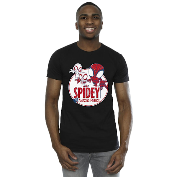 Marvel Herr Spidey And His Amazing Friends Circle T-Shirt S Bla Black S