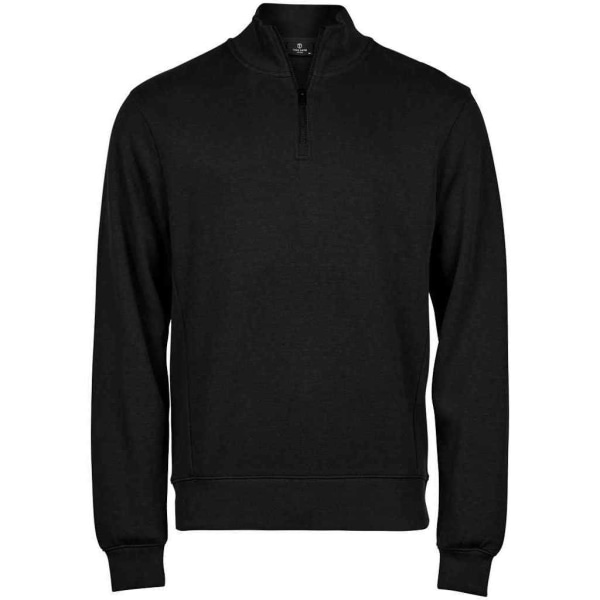 Tee Jays Herr Ribber Interlock Half Zip Sweatshirt XL Svart Black XL