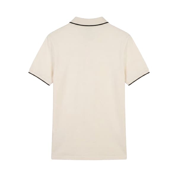 Lyle & Scott Herr Tipped Cotton Collared Pikétröja L Chalk Chalk L