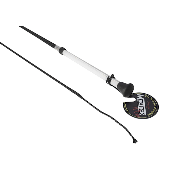 MacTack Dressyrpiska med läderhandtag i kontrastfärg 39 tum Bl Black/White 39 inches