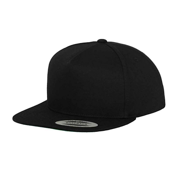 Yupoong Flexfit Unisex Plain Classic 5 Panel Snapback Cap One s Black/Black One size