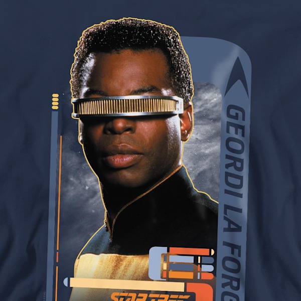 Star Trek Unisex Vuxen Geordi La Forge Sweatshirt S Marinblå Navy S