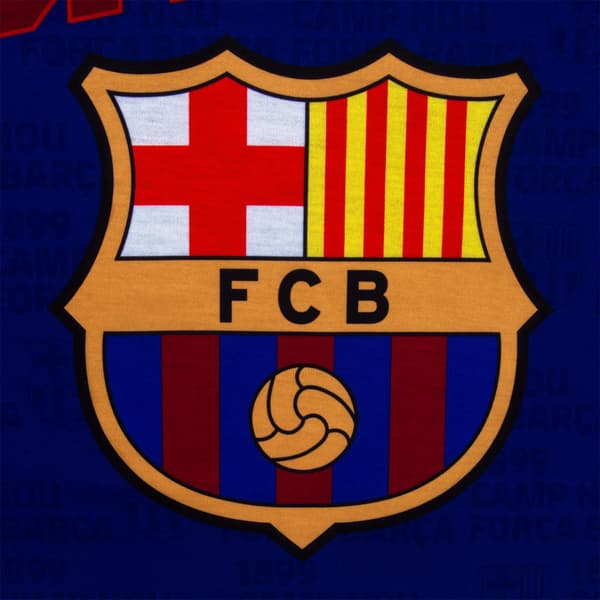 FC Barcelona Pojkar Kort Pyjamasset 4-5 År Reflexblå Reflex Blue 4-5 Years