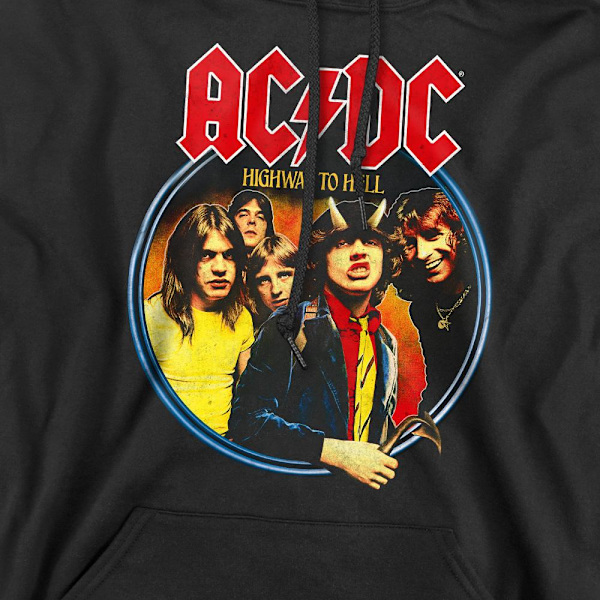 AC/DC Herr Highway To Hell Emblem Hoodie M Svart Black M