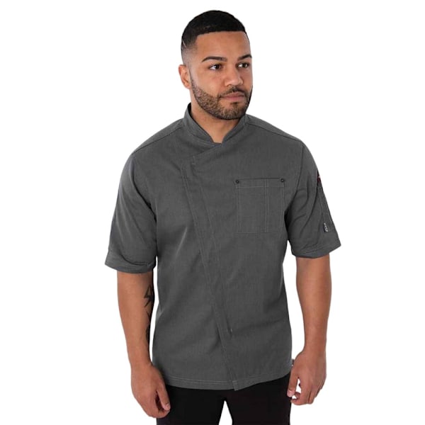 Le Chef Herr Asymmetrisk Kockjacka M Gråmelerad Grey Heather M