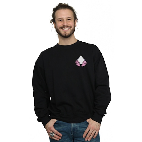 Disney Mens Daisy Duck Bakre Bröst Tryck Sweatshirt L Svart Black L