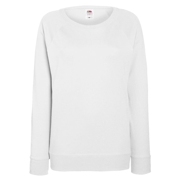 Fruit OF The Loom Dam Lätt Raglantröja med Figursydd Passform ( White 2XL