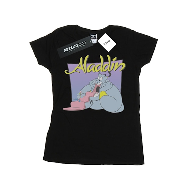 Disney Dam/Kvinnor Aladdin Genie Wishing Dude Bomull T-shirt Black L