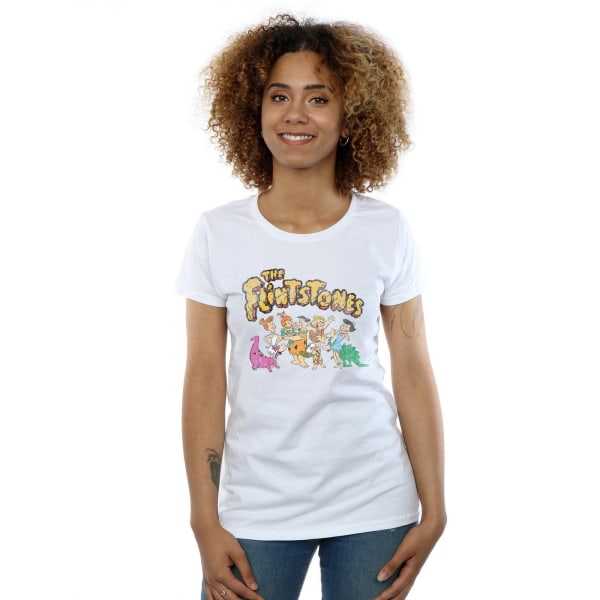 The Flintstones Dam/Dam Grupp Distressed Bomull T-shirt X White XXL