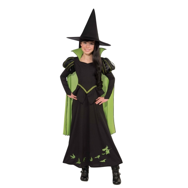 Wizard Of Oz Girls Wicked Witch Of The West Kostym L Grön/Bla Green/Black L