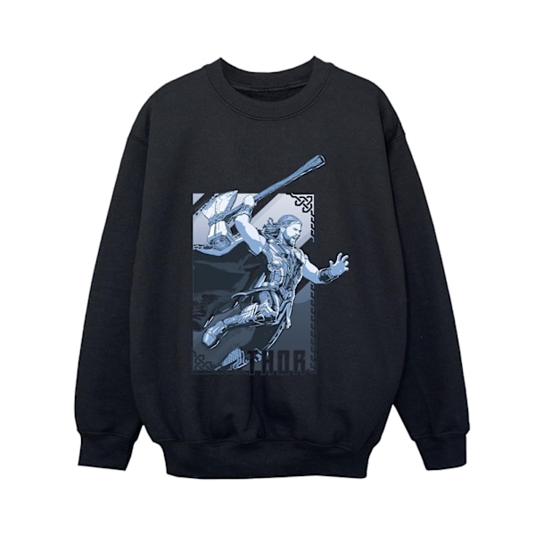 Marvel Boys Thor Love And Thunder Attack Sweatshirt 7-8 år B Black 7-8 Years