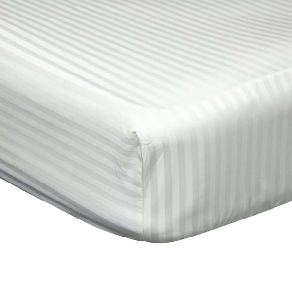 Belledorm 540 trådtäthet satinstriped extra djupt påslakan Ivory Kingsize
