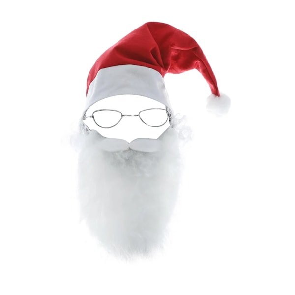 Smiffys Herr Tomtedräkt Julkostym Set One Size Vit/Röd White/Red One Size