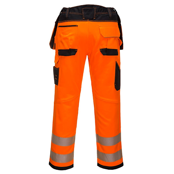 Portwest Hi-Vis Regular Rail Byxor 38R Orange/Svart Orange/Black 38R