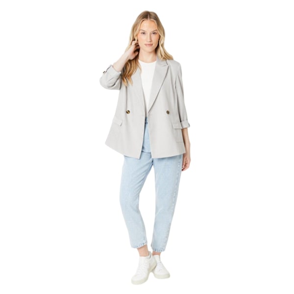 Dorothy Perkins Dam/Dam Pocket Detail Longline Blazer 8 U Taupe 8 UK