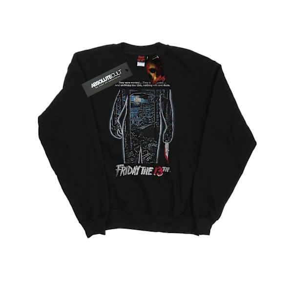 Fredag den 13:e Herr Distressed Poster Sweatshirt M Svart Black M