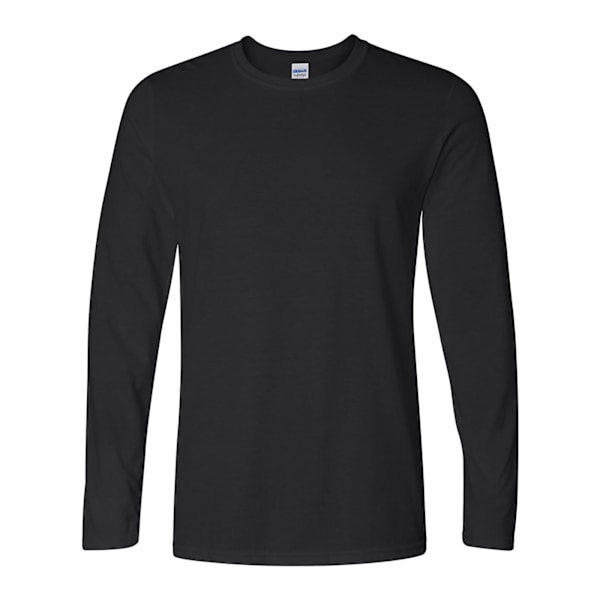 Gildan Soft Style långärmad T-shirt för män (5-pack) M Svart Black M