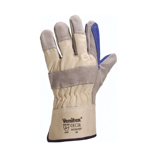 Venitex Workwear Spaltläderhandskar i kohud, En storlek Blå/Grå Blue/Grey One Size