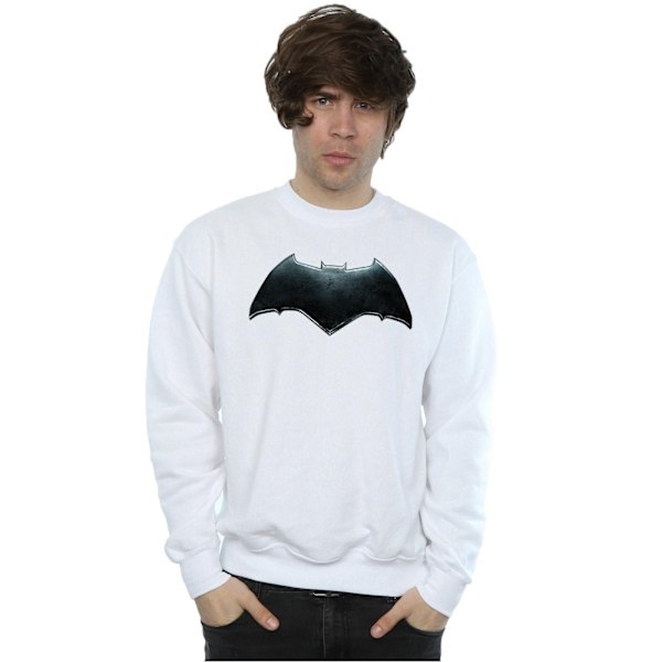 DC Comics Justice League Movie Batman Emblem Sweatshirt L White L