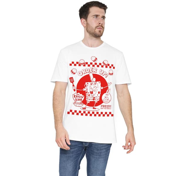 SpongeBob SquarePants Herr Order Up! T-shirt M Vit White M