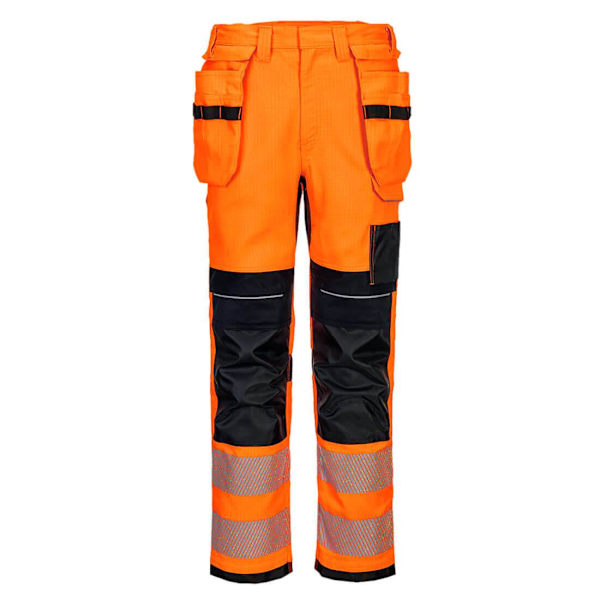 Portwest Herr PW3 FR Modaflame HVO Varselbyxor 38R Orange/S Orange/Black 38R
