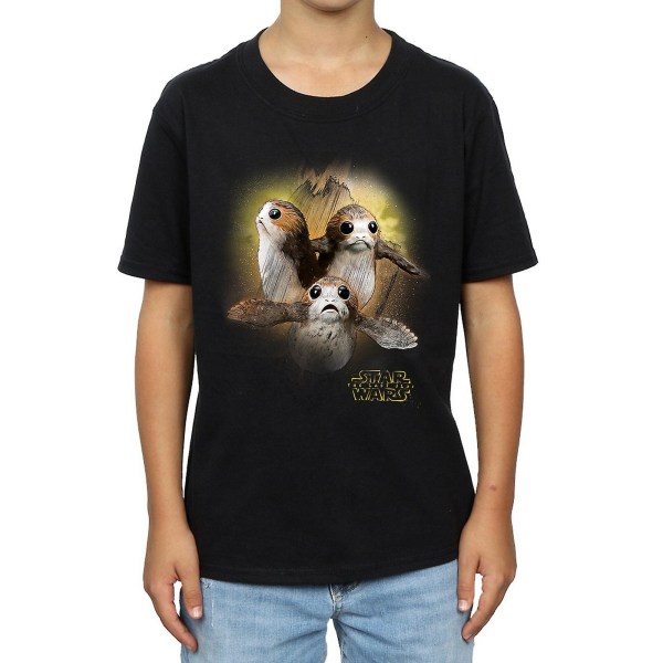 Star Wars: The Last Jedi Boys Porg T-shirt i borstad bomull 5-6 Y Black 5-6 Years