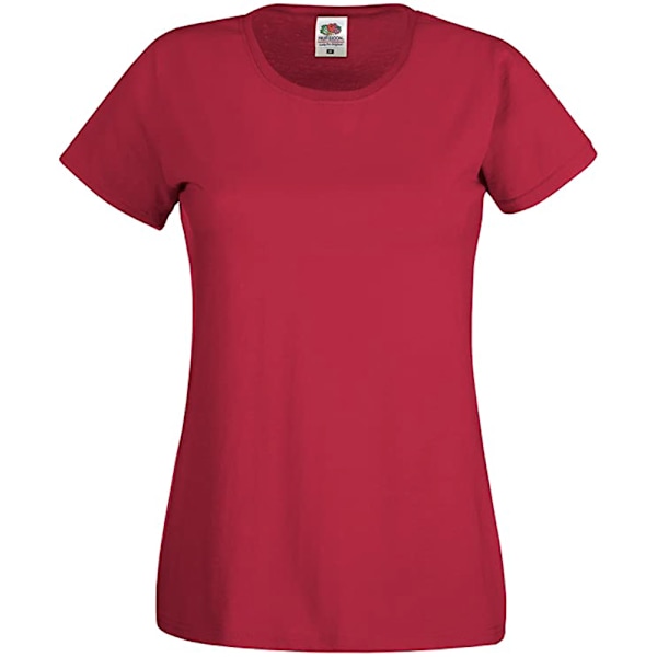 Fruit of the Loom Dam/Dam Lady Fit Kortärmad T-shirt Brick Red L