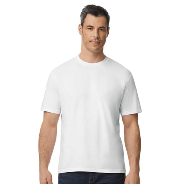 Gildan Softstyle bomullströja med medelvikt för män 4XL vit White 4XL