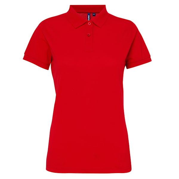 Asquith & Fox Dam/Dam Short Sleeve Performance Blend Polo Cherry Red L
