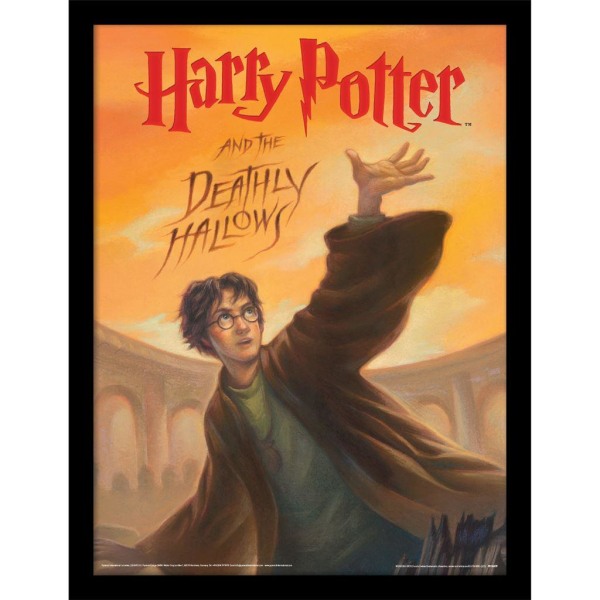 Harry Potter och Dödsrelikerna Bokomslag Inramad Poster 4 Multicoloured 40cm x 30cm