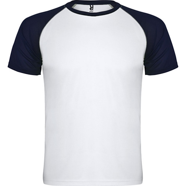 Roly Barn/Barn Indianapolis Kortärmad Sport T-shirt 4 White/Navy Blue 4 Years