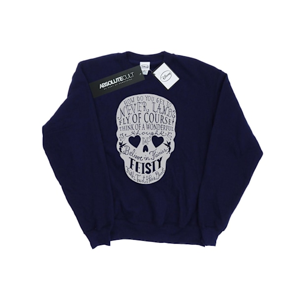 Disney Mens Tinker Bell Skull Sweatshirt XL Marinblå Navy Blue XL
