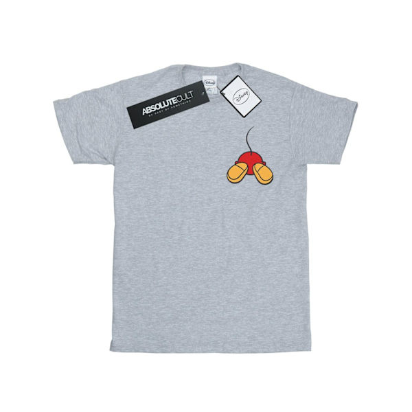 Disney Herr Mickey Mouse Baksida Brösttryck T-shirt 5XL Spor Sports Grey 5XL